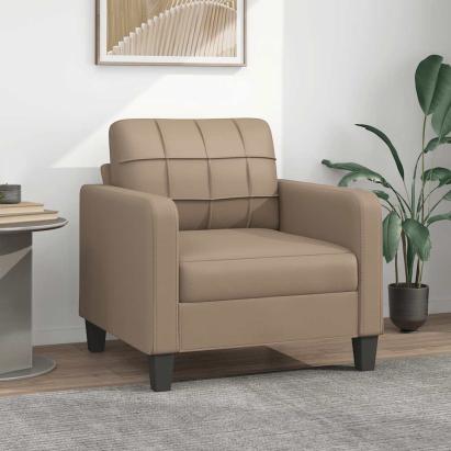 Canapea de o persoană, cappuccino, 60 cm, piele ecologică GartenMobel Dekor