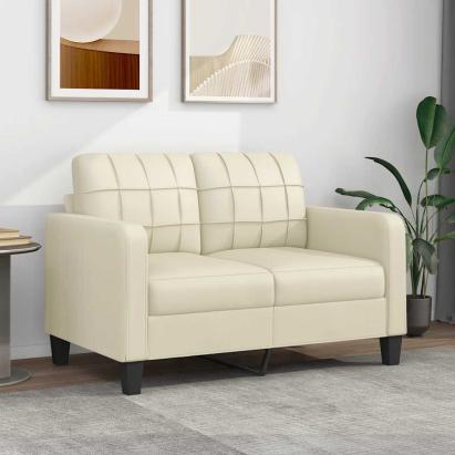 Canapea cu 2 locuri, crem, 120 cm, piele ecologică GartenMobel Dekor