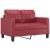 Canapea cu 2 locuri, roșu vin, 120 cm, material textil GartenMobel Dekor