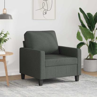 Fotoliu canapea, gri închis, 60 cm, material textil GartenMobel Dekor