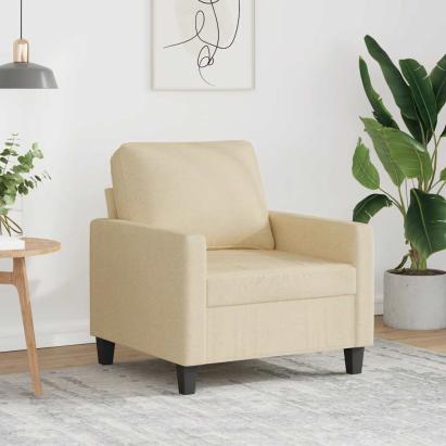 Fotoliu canapea, crem, 60 cm, material textil GartenMobel Dekor