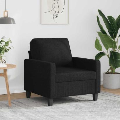 Fotoliu canapea, negru, 60 cm, material textil GartenMobel Dekor