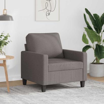Fotoliu canapea, gri taupe, 60 cm, material textil GartenMobel Dekor