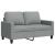 Canapea cu 2 locuri, gri deschis, 120 cm, material textil GartenMobel Dekor