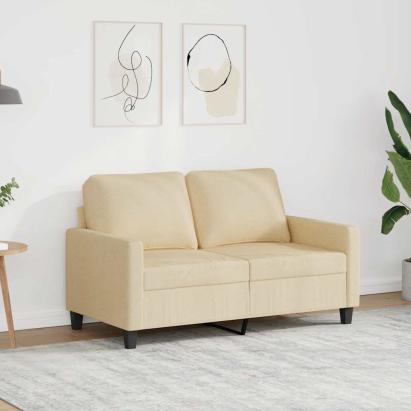 Canapea cu 2 locuri, crem, 120 cm, material textil GartenMobel Dekor