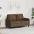 Canapea cu 2 locuri, maro, 120 cm, material textil GartenMobel Dekor