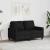 Canapea cu 2 locuri, negru, 120 cm, material textil GartenMobel Dekor