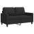 Canapea cu 2 locuri, negru, 120 cm, material textil GartenMobel Dekor