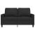 Canapea cu 2 locuri, negru, 120 cm, material textil GartenMobel Dekor