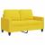 Canapea cu 2 locuri, galben deschis, 120 cm, material textil GartenMobel Dekor