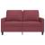 Canapea cu 2 locuri, roșu vin, 120 cm, material textil GartenMobel Dekor