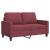 Canapea cu 2 locuri, roșu vin, 120 cm, material textil GartenMobel Dekor