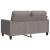 Canapea cu 2 locuri, gri taupe, 120 cm, material textil GartenMobel Dekor