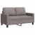 Canapea cu 2 locuri, gri taupe, 120 cm, material textil GartenMobel Dekor