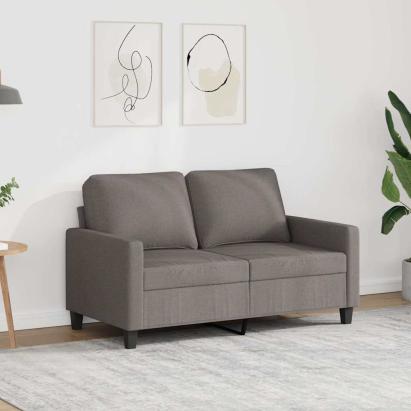 Canapea cu 2 locuri, gri taupe, 120 cm, material textil GartenMobel Dekor