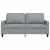 Canapea cu 2 locuri, gri deschis, 140 cm, material textil GartenMobel Dekor