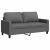 Canapea cu 2 locuri, gri închis, 140 cm, material textil GartenMobel Dekor