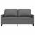 Canapea cu 2 locuri, gri închis, 140 cm, material textil GartenMobel Dekor
