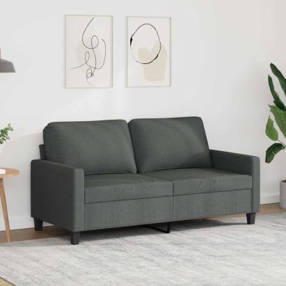 Canapea cu 2 locuri, gri închis, 140 cm, material textil GartenMobel Dekor