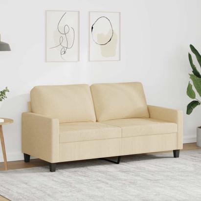 Canapea cu 2 locuri, crem, 140 cm, material textil GartenMobel Dekor
