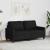 Canapea cu 2 locuri, negru, 140 cm, material textil GartenMobel Dekor