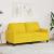 Canapea cu 2 locuri, galben deschis, 140 cm, material textil GartenMobel Dekor