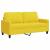 Canapea cu 2 locuri, galben deschis, 140 cm, material textil GartenMobel Dekor