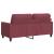 Canapea cu 2 locuri, roșu vin, 140 cm, material textil GartenMobel Dekor