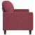 Canapea cu 2 locuri, roșu vin, 140 cm, material textil GartenMobel Dekor