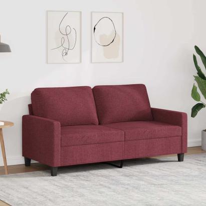 Canapea cu 2 locuri, roșu vin, 140 cm, material textil GartenMobel Dekor