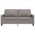 Canapea cu 2 locuri, gri taupe, 140 cm, material textil GartenMobel Dekor