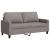 Canapea cu 2 locuri, gri taupe, 140 cm, material textil GartenMobel Dekor