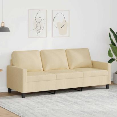 Canapea cu 3 locuri, crem, 180 cm, material textil GartenMobel Dekor