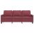 Canapea cu 3 locuri, roșu vin, 180 cm, material textil GartenMobel Dekor