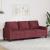 Canapea cu 3 locuri, roșu vin, 180 cm, material textil GartenMobel Dekor