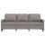 Canapea cu 3 locuri, taupe, 180 cm, material textil GartenMobel Dekor