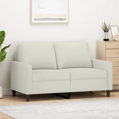 Canapea cu 2 locuri, crem, 120 cm, catifea GartenMobel Dekor