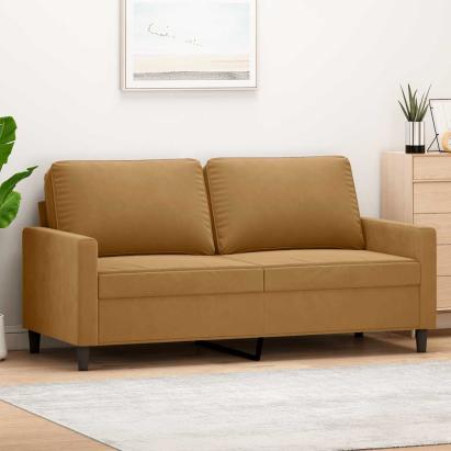 Canapea cu 2 locuri, maro, 140 cm, catifea GartenMobel Dekor