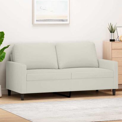 Canapea cu 2 locuri, crem, 140 cm, catifea GartenMobel Dekor