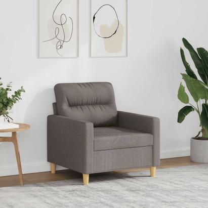 Fotoliu canapea, gri taupe, 60 cm, material textil GartenMobel Dekor