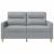 Canapea cu 2 locuri, gri deschis, 120 cm, material textil GartenMobel Dekor