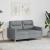 Canapea cu 2 locuri, gri deschis, 120 cm, material textil GartenMobel Dekor