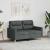 Canapea cu 2 locuri, gri închis, 120 cm, material textil GartenMobel Dekor