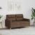 Canapea cu 2 locuri, maro, 120 cm, material textil GartenMobel Dekor