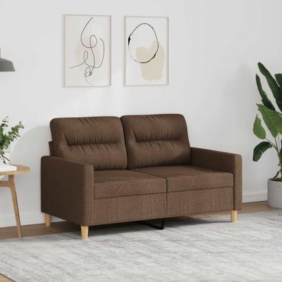 Canapea cu 2 locuri, maro, 120 cm, material textil GartenMobel Dekor
