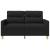 Canapea cu 2 locuri, negru, 120 cm, material textil GartenMobel Dekor