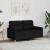 Canapea cu 2 locuri, negru, 120 cm, material textil GartenMobel Dekor