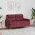 Canapea cu 2 locuri, roșu vin, 120 cm, material textil GartenMobel Dekor