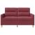 Canapea cu 2 locuri, roșu vin, 120 cm, material textil GartenMobel Dekor