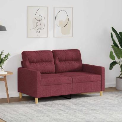 Canapea cu 2 locuri, roșu vin, 120 cm, material textil GartenMobel Dekor